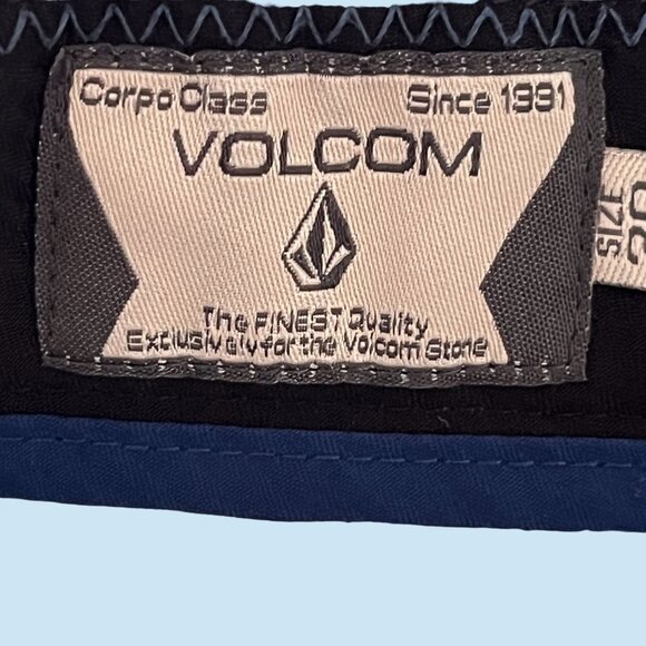 Volcom Shorts Mens 30x10 Solid Blue Flat‎ Front Chino Slash Pockets Cotton Blend - Picture 10 of 12